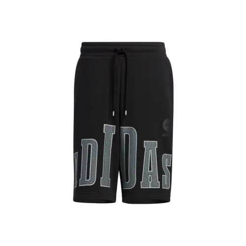 adidas neo Big Logo Print Sports Shorts Black