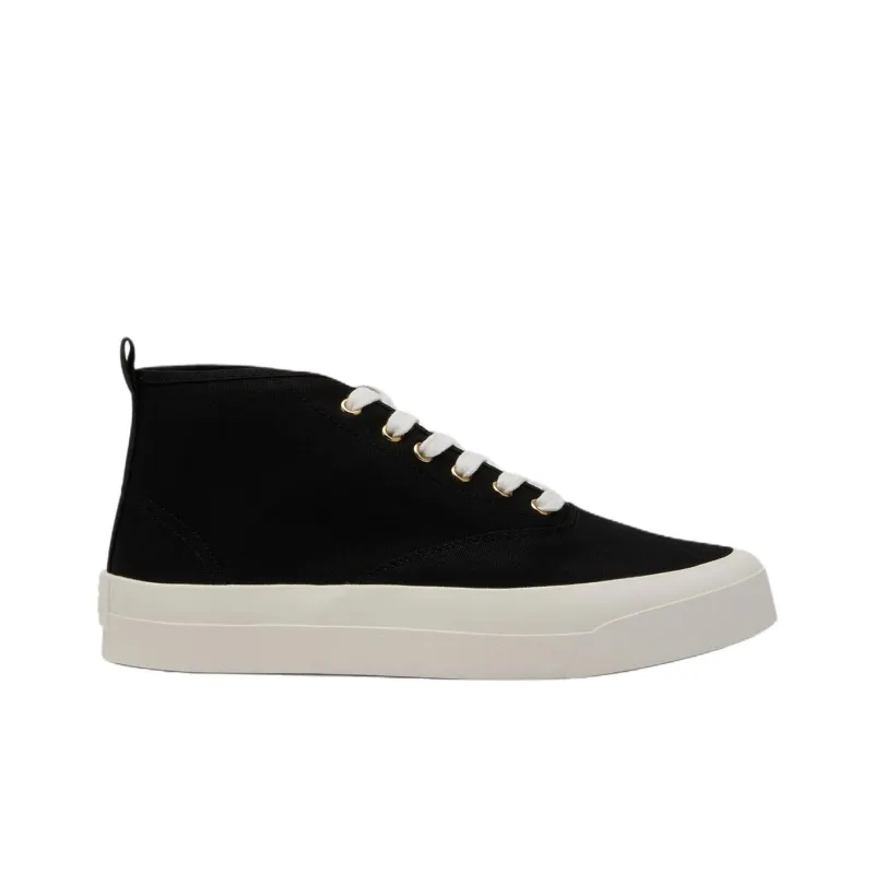 Maison Kitsune Mid Top Canvas Shoes Men's Black-1
