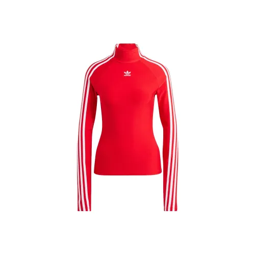 Adidas Originals ADILENIUM Raglan Sleeve T Shirt Women's Red