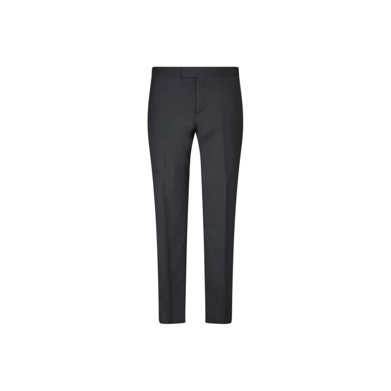 LARDINI Twill Tapered leg Tailored Trousers-0