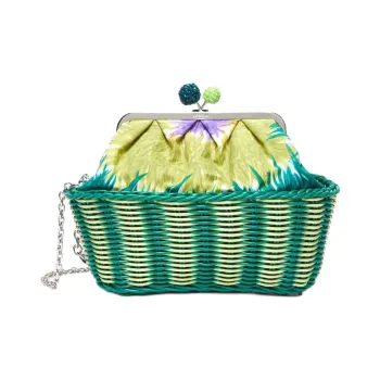 WEEKEND MaxMara Pasticcino Cotton Shoulder Bag Medium Size Women's Green