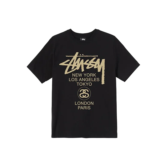 Stussy World Tour Camo Tee 'Black'-2