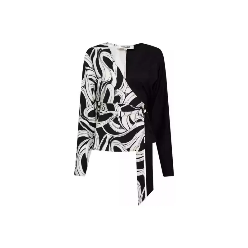 Diane Von Furstenberg FW24 Batwing Sleeve T-Shirt Women's Multicolor-0