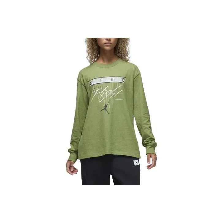 Jordan T Shirts Women's Light Olive-0