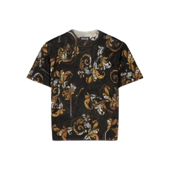 VERSACE JEANS COUTURE Barocco print Knit T shirt