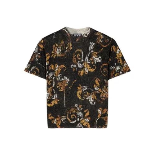 VERSACE JEANS COUTURE Barocco print Knit T shirt