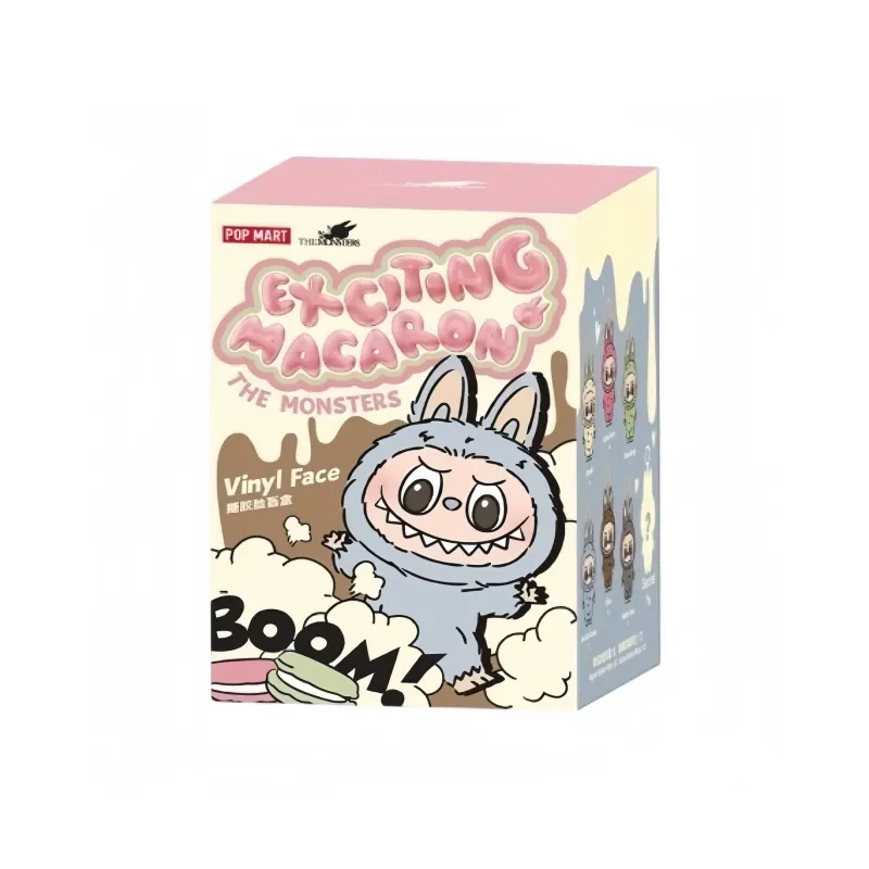 [Modified Doll] POP MART Labubu THEMONSTERS Heartbeat Macaron, A Tribute To Rapper Green Grape Hang Tag Box 15cm-3
