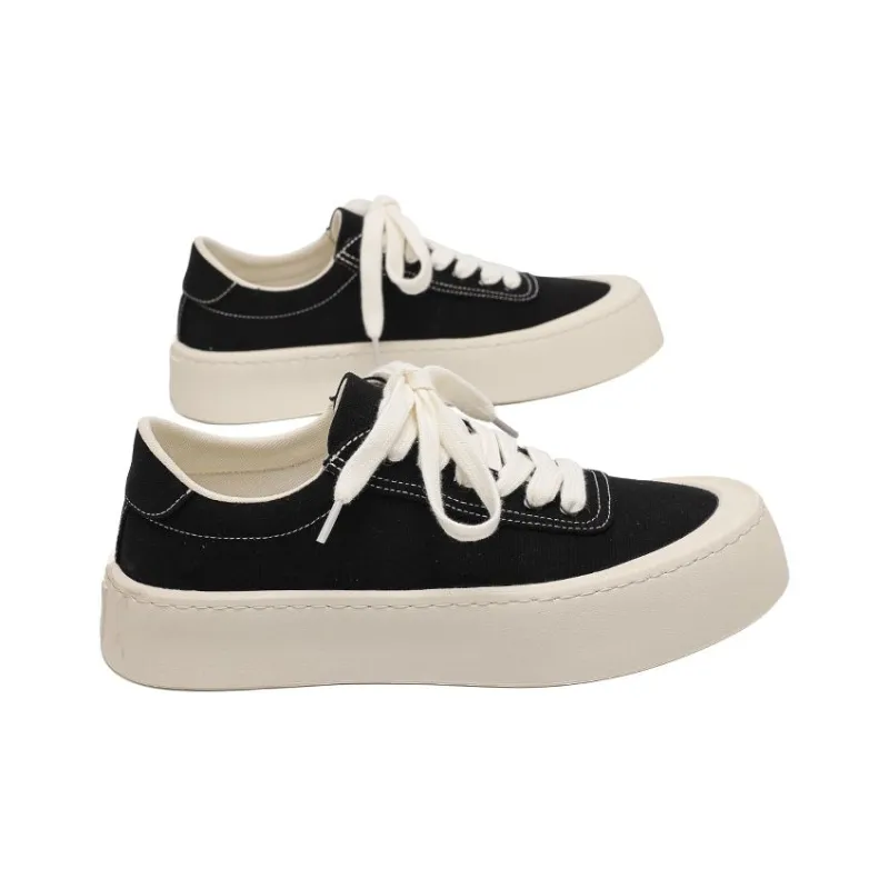 WEISHIBANGWEI Canvas Shoes Men's Black-2
