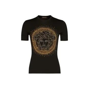 VERSACE SS21 Regular T Shirt Women's Black