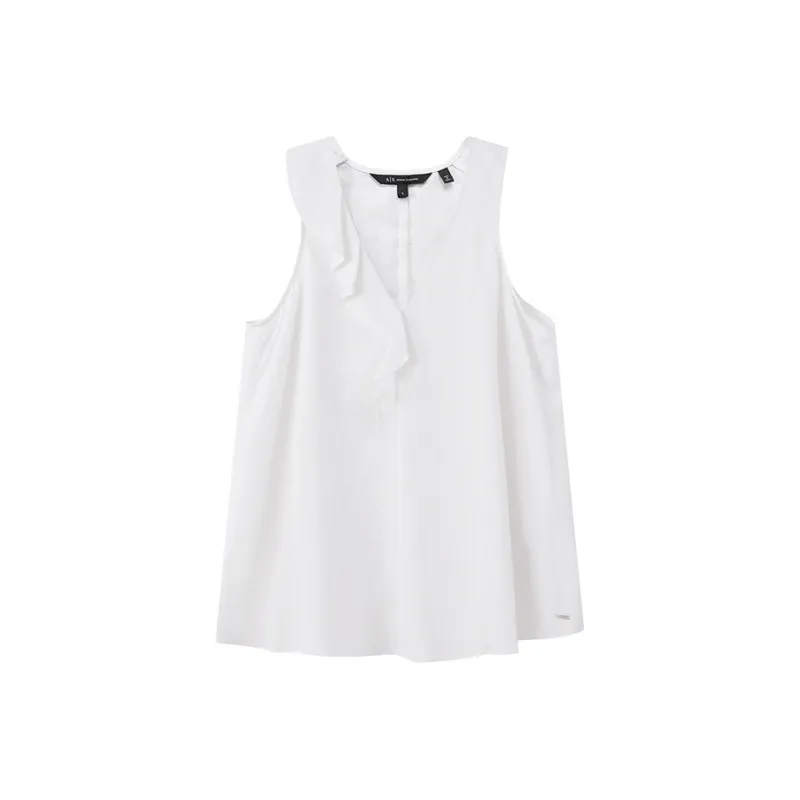 ARMANI EXCHANGEAE FW24 Tank Top Women's Linen White-0