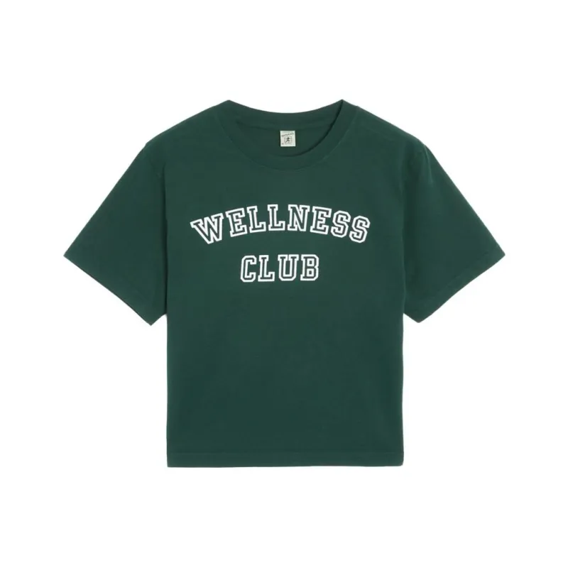 SPORTY & RICH Cotton Cropped T shirt-0