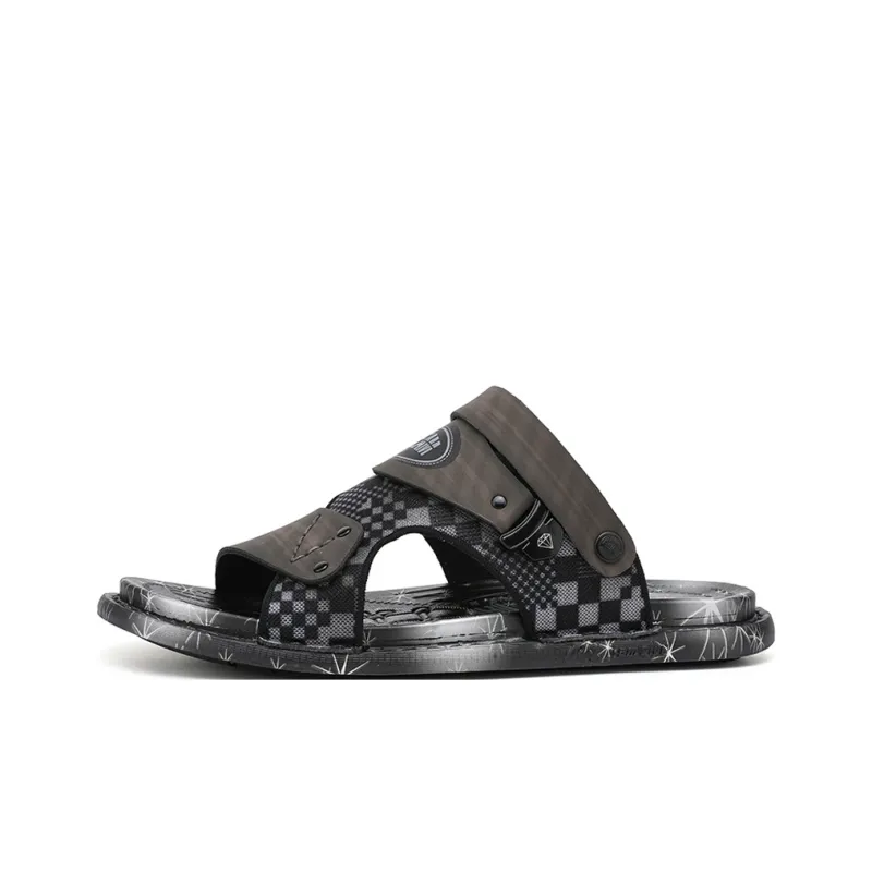 YUZHAOLIN Beach Sandals Men Black/Brown-0