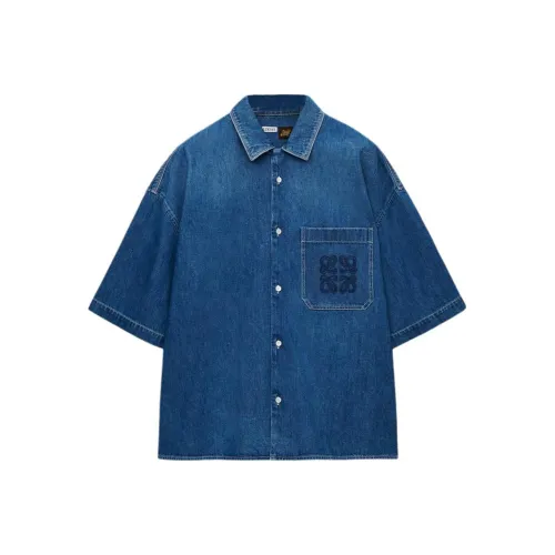 LOEWE Paula's Ibiza SS25 Shirt Men's Blue