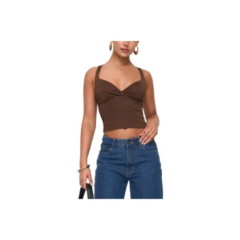 PRINCESS POLLY WANDELLA TANK Tank Tops Women's BROWN/Brown