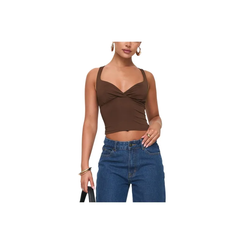 PRINCESS POLLY WANDELLA TANK Tank Tops Women's BROWN/Brown-0