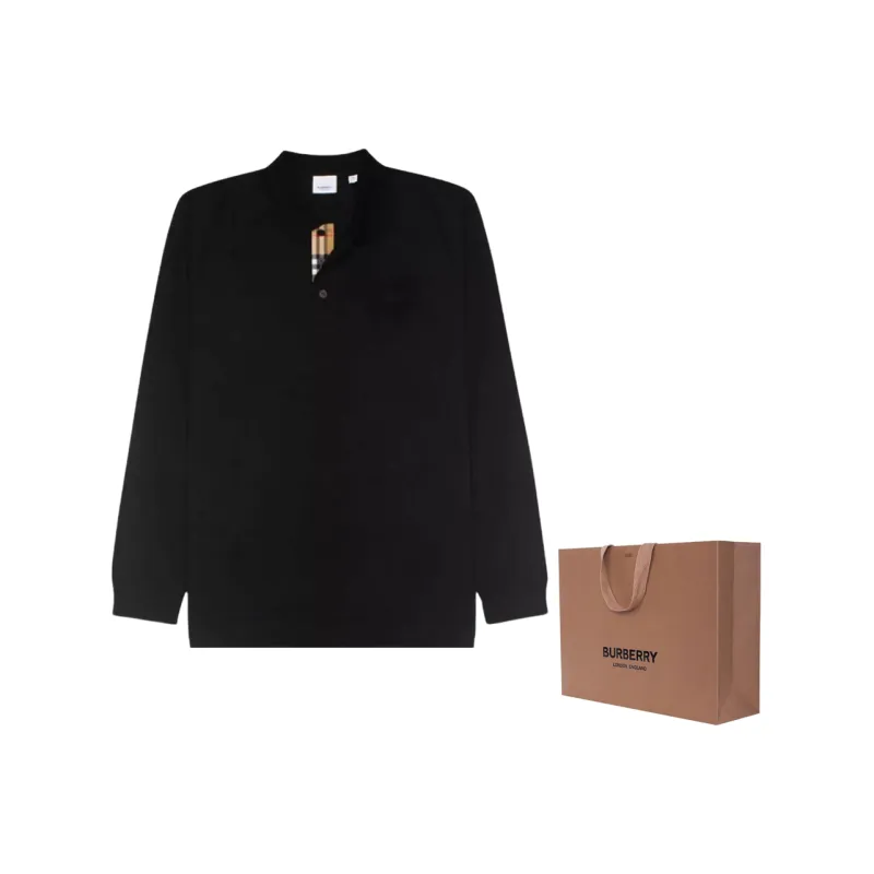 Burberry FW23 Polo Shirt Men's Black-3