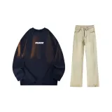 Navy Blue (Long-Sleeved)+Yellow Mud Jeans