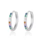 [999 Silver]12mm Color Diamond Earrings[Suitable for Earlobes]