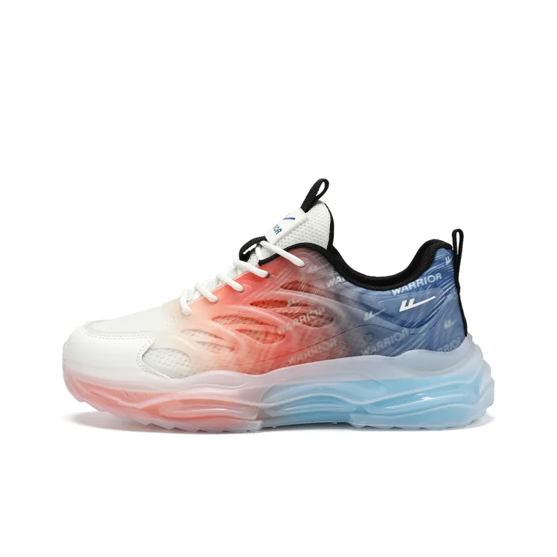 WARRIOR Chunky Sneakers Men Low Top White/Red/Blue/Black/White/Light Blue-0