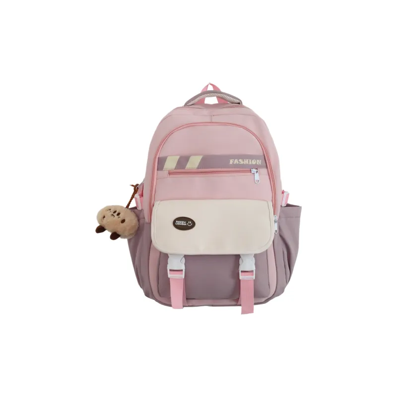 GEERDUN Nylon Backpack Unisex Black/Green/Blue/Pink-11