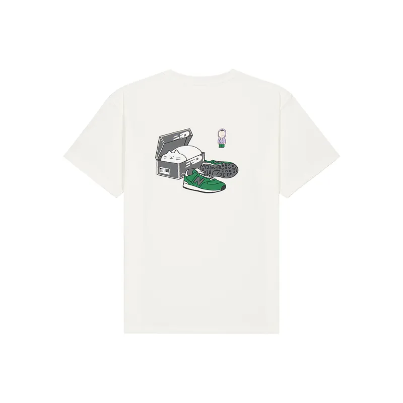 New Balance T Shirt Unisex Sea Salt White-1