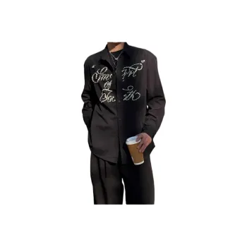 MGXEK Shirts Men Black