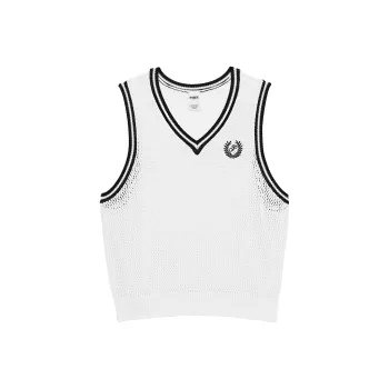 Victoria's Secret PINK CAMBRIDGE KNIT CROPPED VEST Optic White Tank Tops Women's Optical White