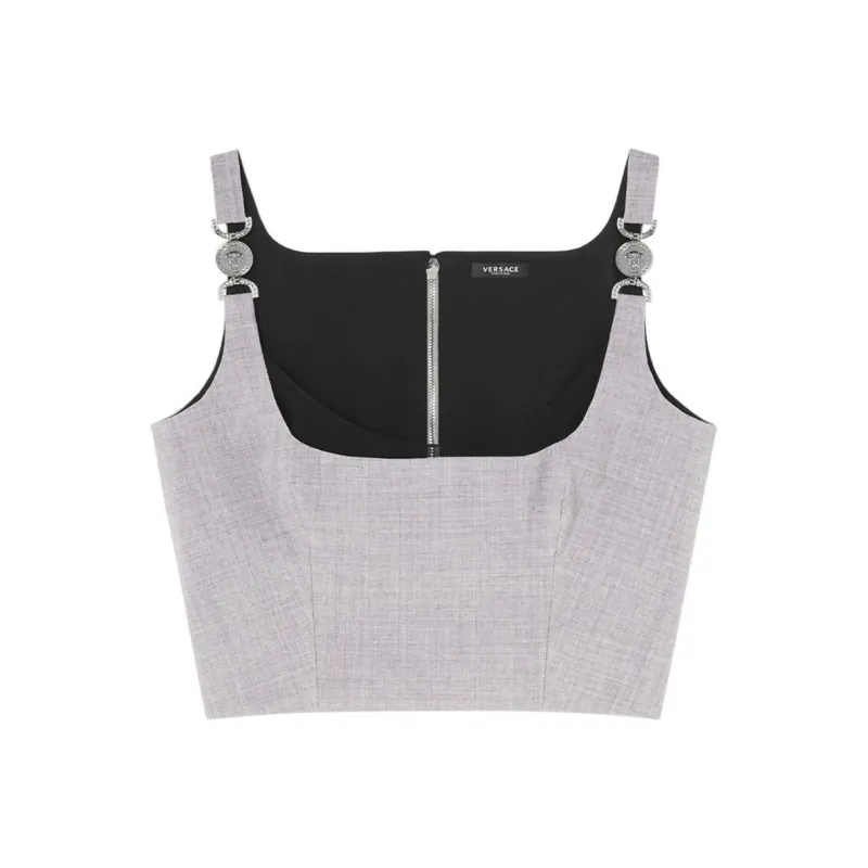 VERSACE Medusa '95 Cropped Bustier Top-0
