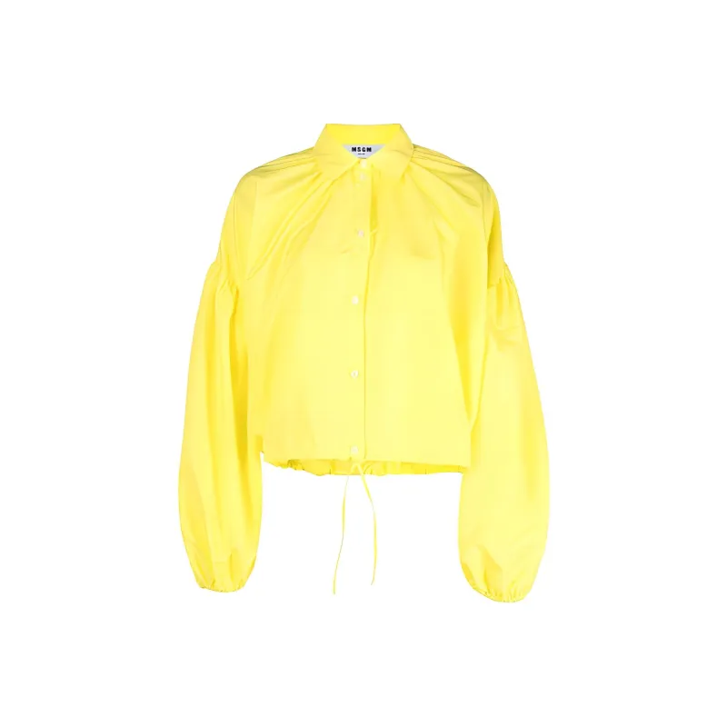 MSGM Crop Tops Women's Yellow-0