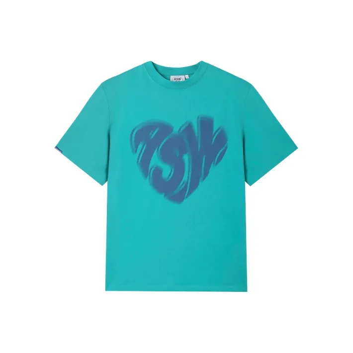 ASW ONLINE Drop Shoulder Sleeve T-Shirt Women's Peacock Blue-0