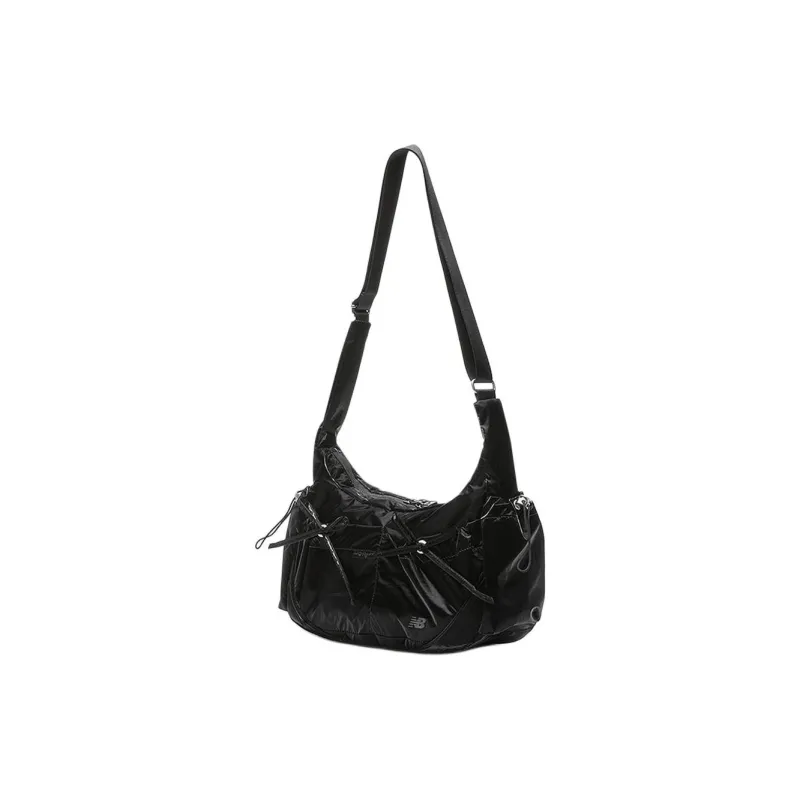 New Balance Nylon Hobo Bag, Handbag, Shoulder Bag, Crossbody Bag Women's Black-1