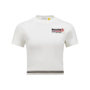 MONCLER GENIUS X Palm Angels Racing Slim T Shirt White/Black