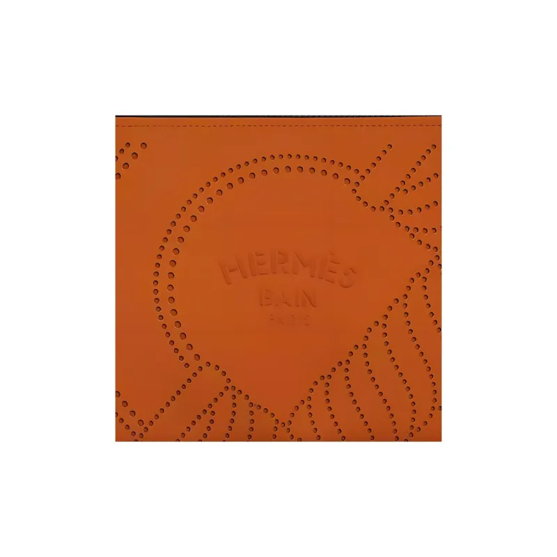 HERMES Polyamide With Spandex Storage Bag Medium Size Women's Tan-2
