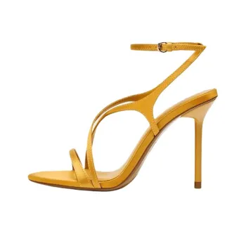 ZARA One Strap Sandals 11cm Women's Gold