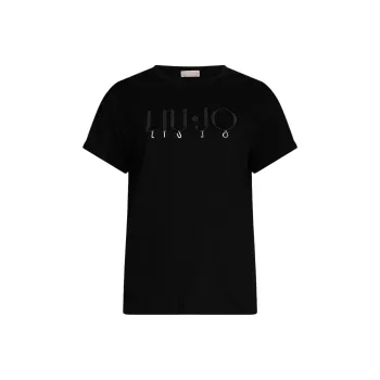 Liu Jo Logo embroidered T shirt
