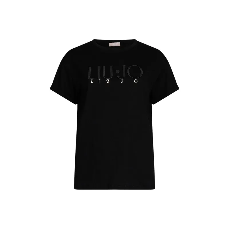 Liu Jo Logo embroidered T shirt-0