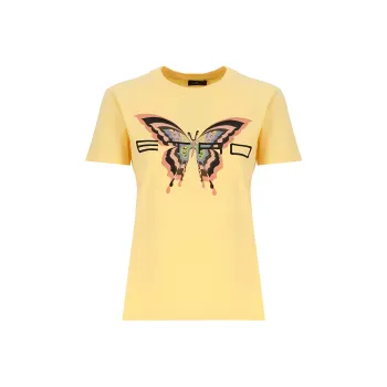 ETRO Butterfly Printed Crewneck T Shirt
