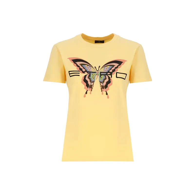 ETRO Butterfly Printed Crewneck T Shirt-0