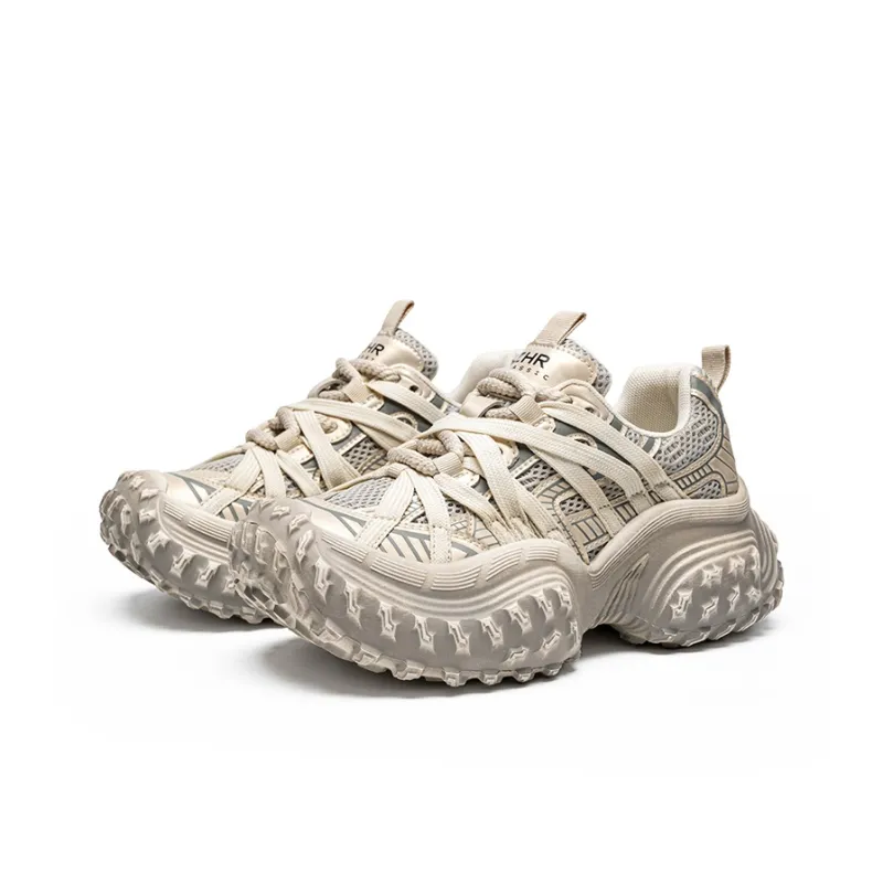 DEFINE CHOICE Abrasion Resistant Height Increasing Breathable Low Top Chunky Sneakers Women's-1