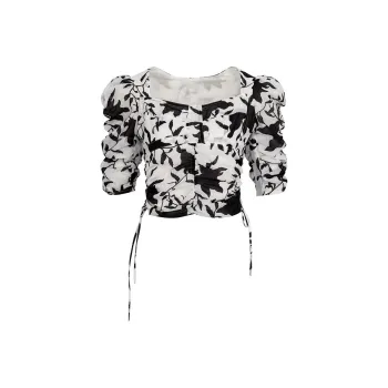 MUNJOUR Regular T-Shirt Women's Black And White Print