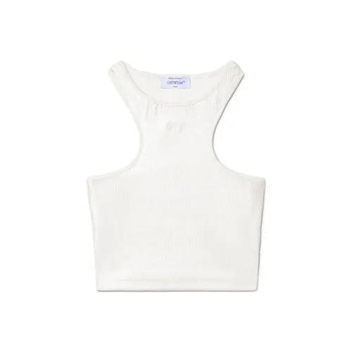 OFF WHITE Ribbed Coated Rowing Top