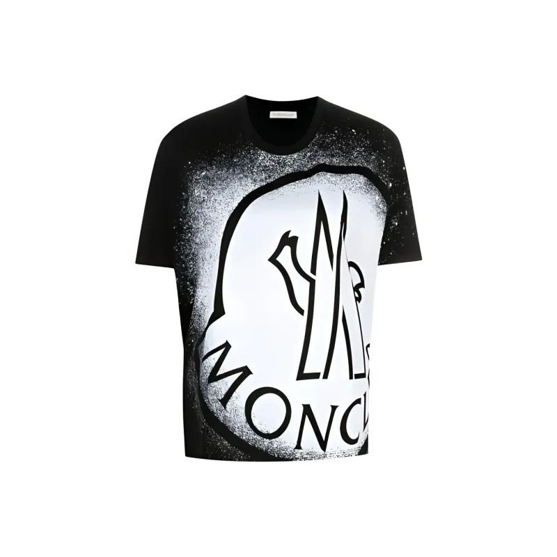 Moncler Logo Short Sleeve T Shirt 'Black'-0