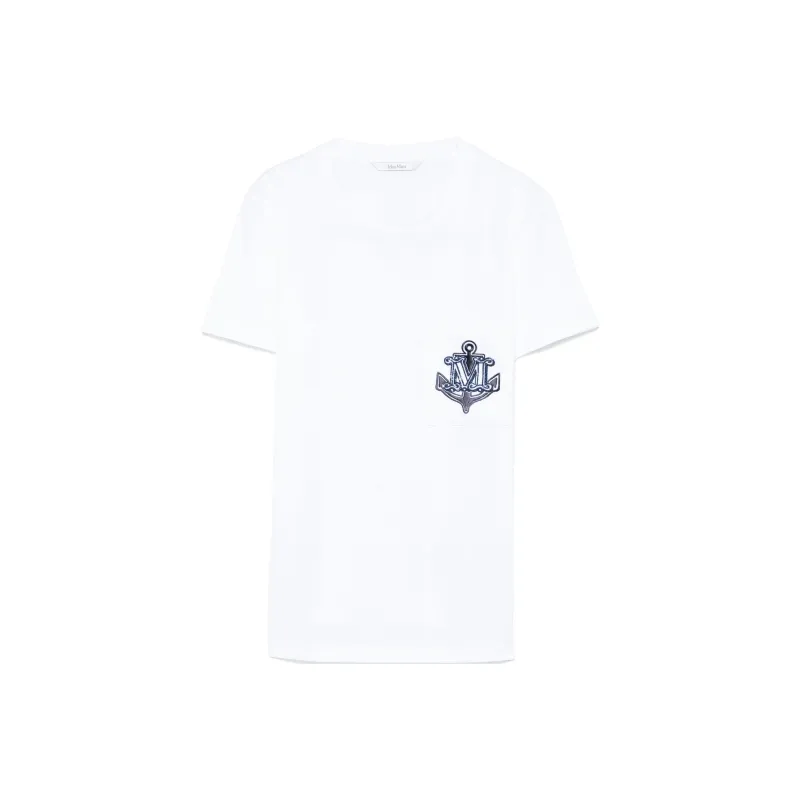 MaxMara Acacia Straight Hem Crewneck T Shirt-0