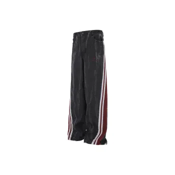BJHG Casual Pants Unisex Tie Dye Black