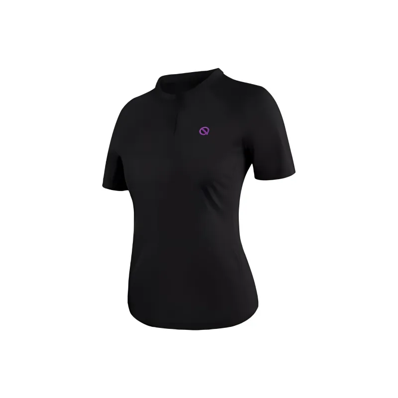 Qinkung T Shirts Women's Black-0