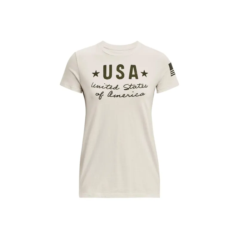 Under Armour Freedom Collection T Shirts Women's White-0