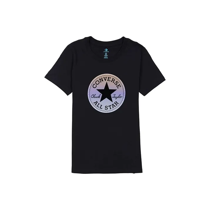 Converse Set in Sleeve T Shirt Women's Black-0