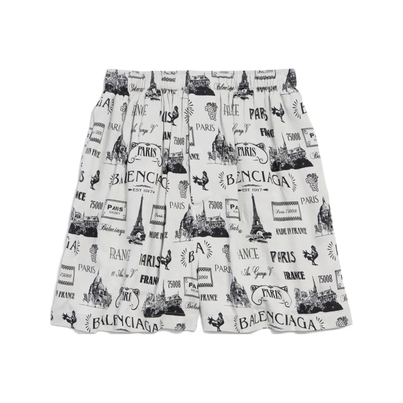 Balenciaga FW24 Casual Shorts Regular Fit Men's Gray-0