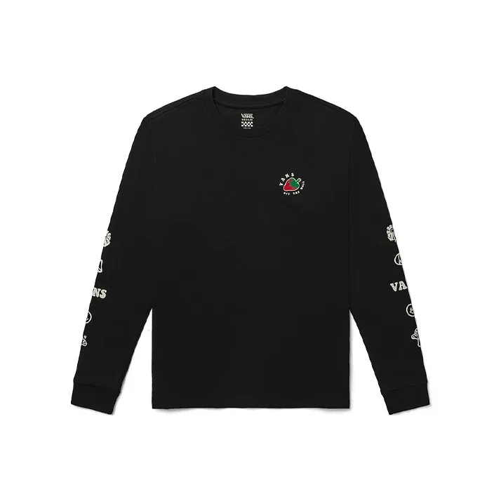 Vans Set in Sleeve T Shirt Women's Black-0