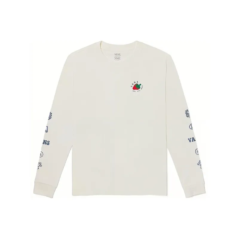 Vans Set in Sleeve T Shirt Women's Ecru-0